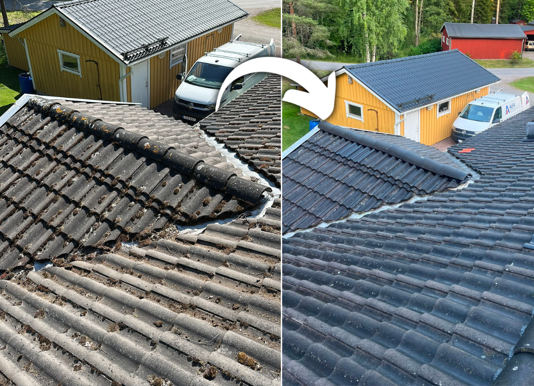 Taktvätt & takbehandling – betongpannor